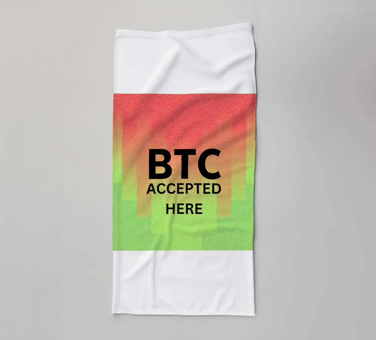 BTC...accepted here... accepted anywhere asciugamano da bagno da Crypto_Jungle