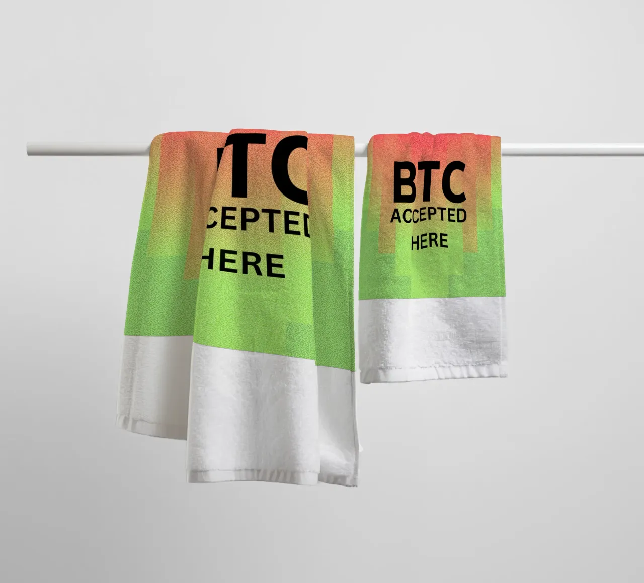 BTC...accepted here... accepted anywhere asciugamano da bagno da Crypto_Jungle