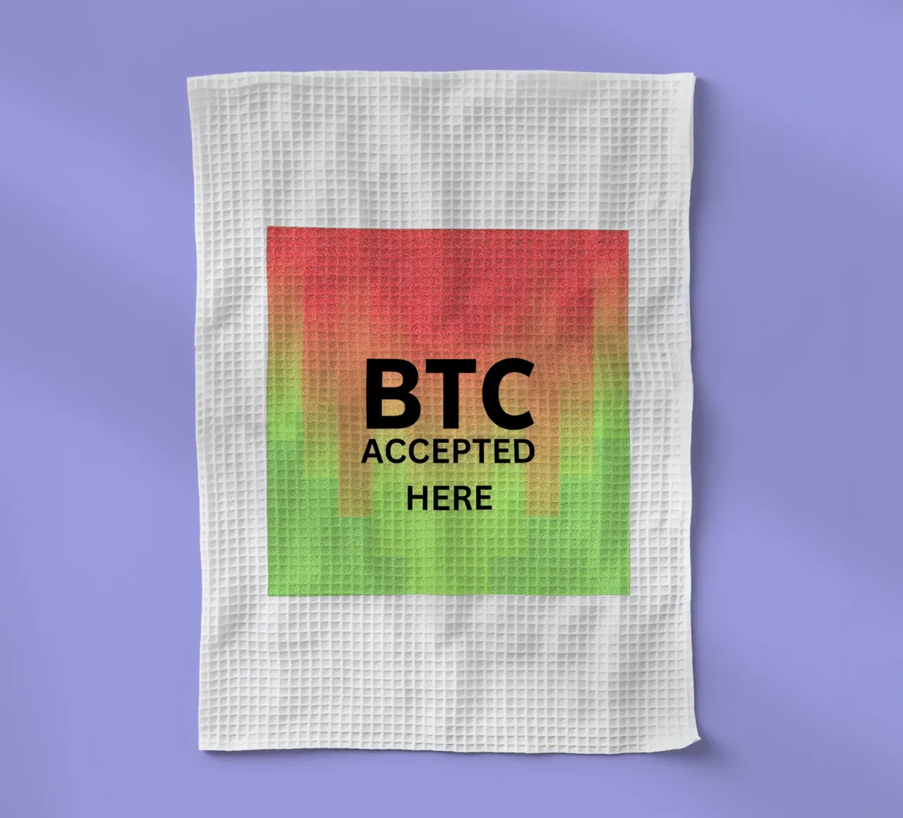 BTC...accepted here... accepted anywhere canovaccio da cucina da Crypto_Jungle