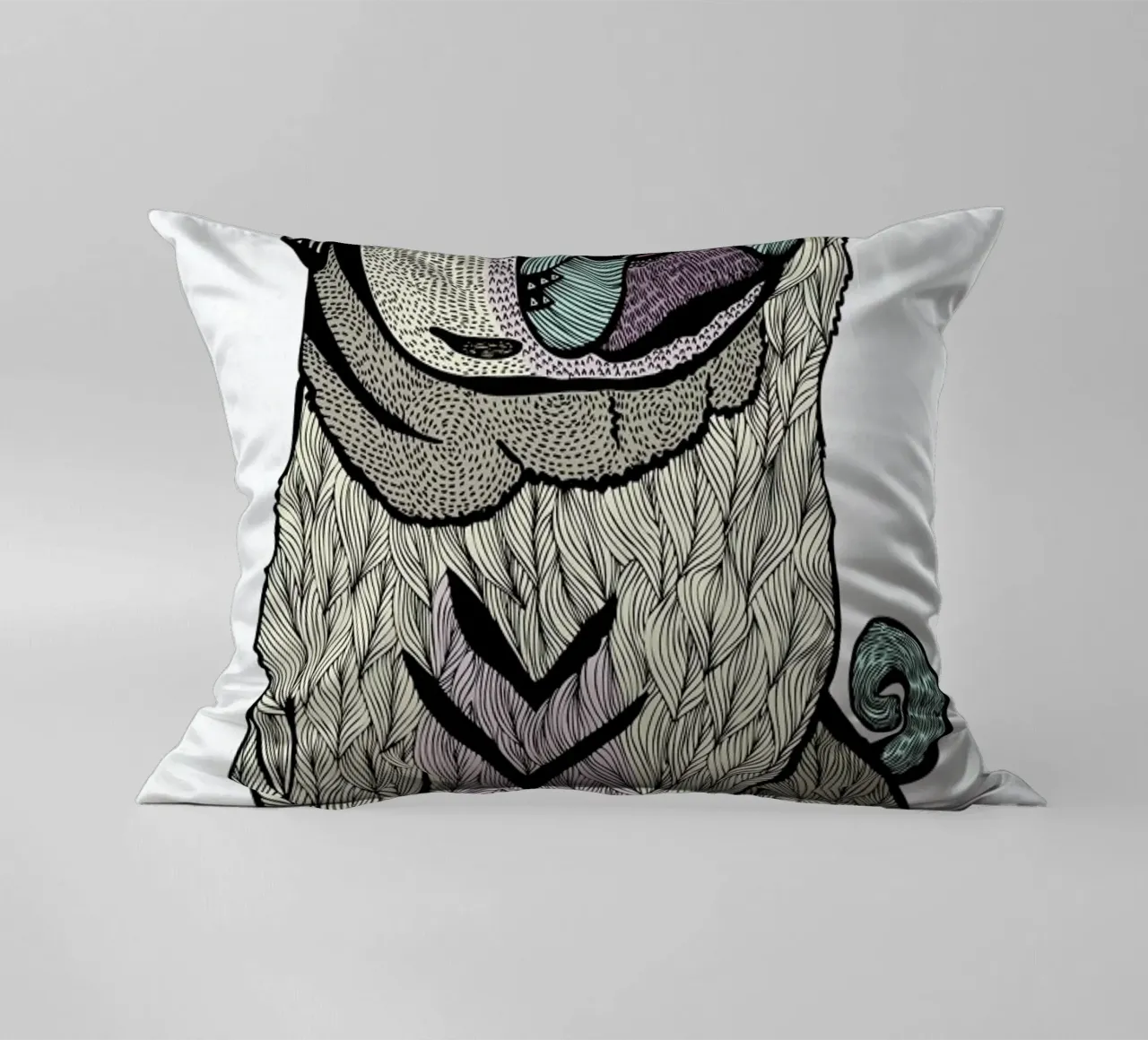 Ares The Pug decorative cushion by Pom Graphic Design