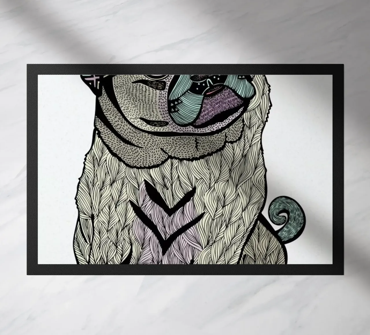 Ares The Pug zerbino da Pom Graphic Design