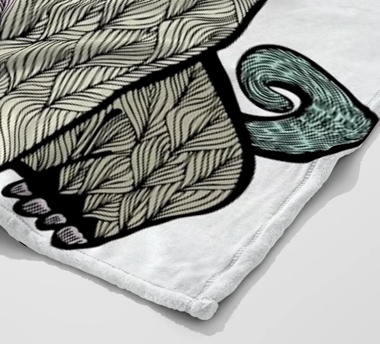 Ares The Pug coperta in pile da Pom Graphic Design