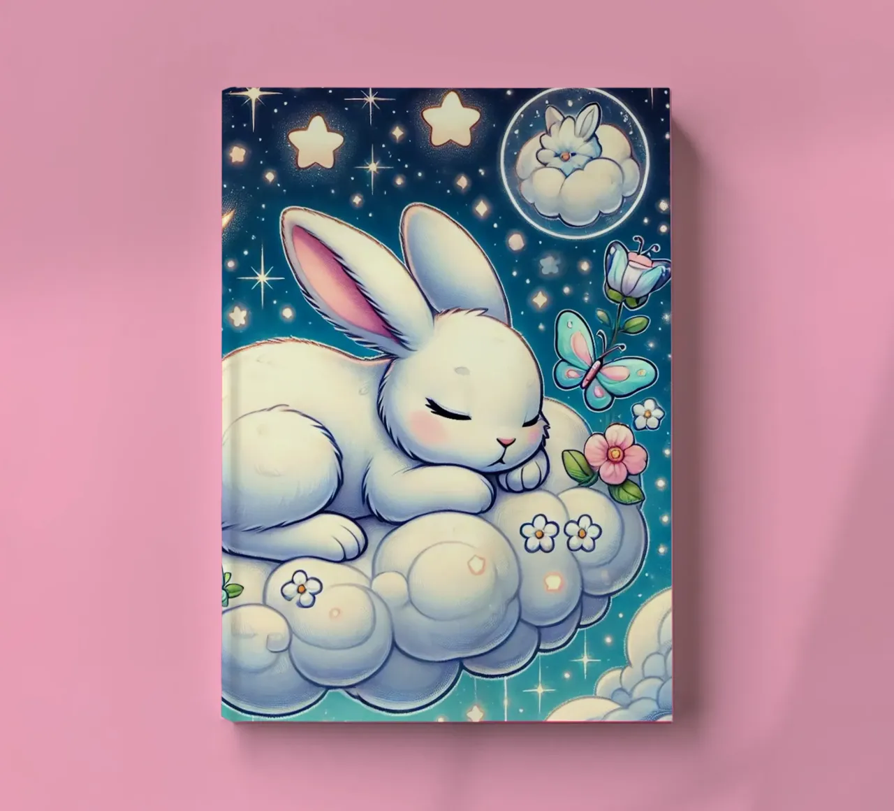 Dreamy Bunny on a Cloud notebook by FluffyToons