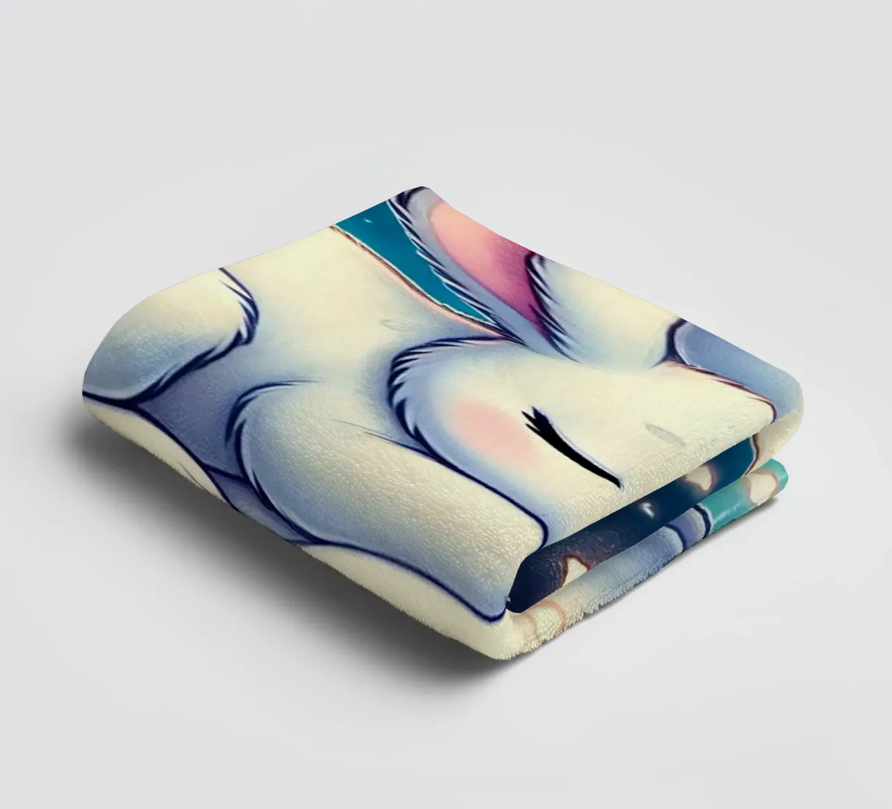 Dreamy Bunny on a Cloud towel by FluffyToons