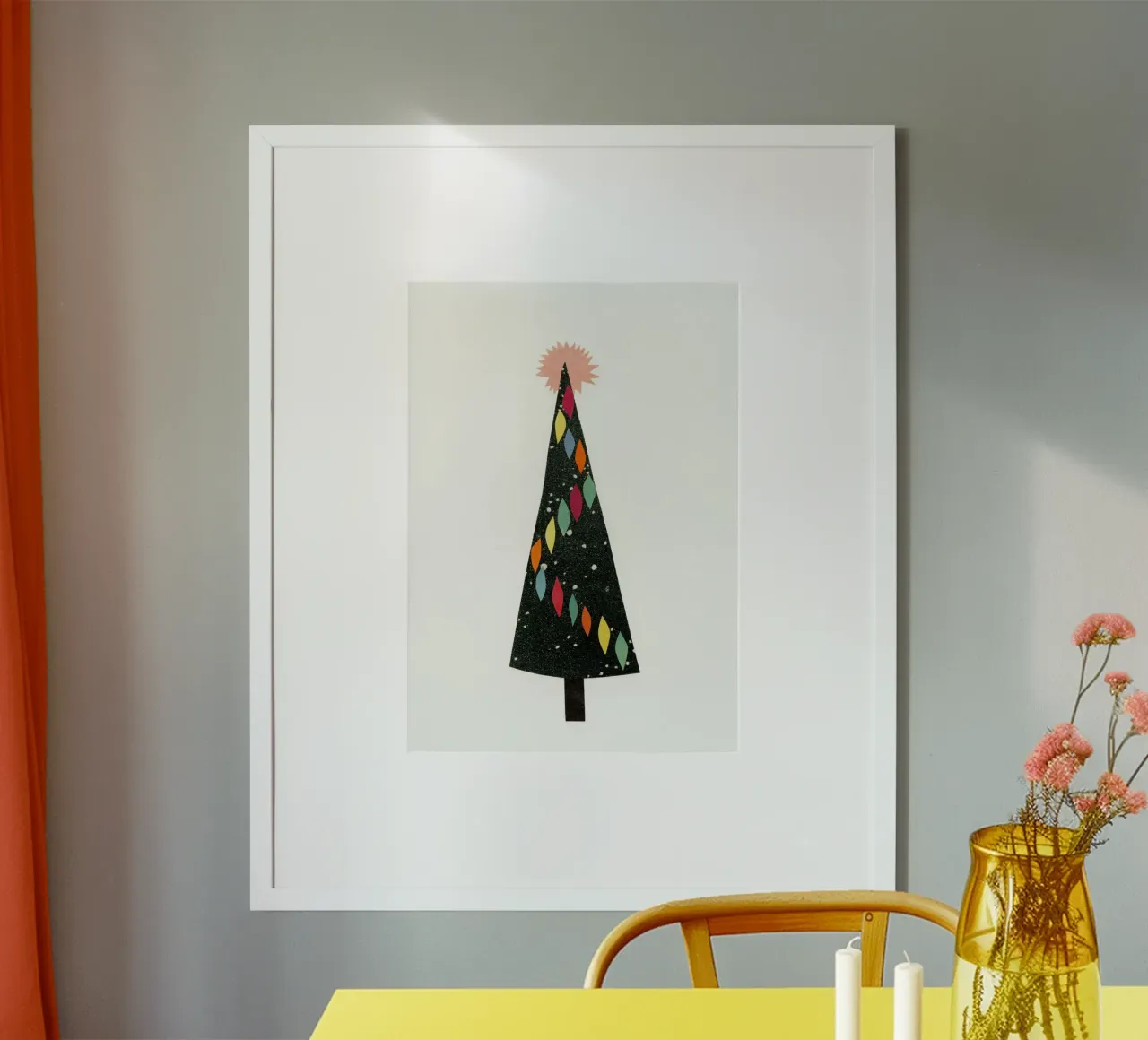 Natale III poster con telaio in plastica da Cassia Beck Collage