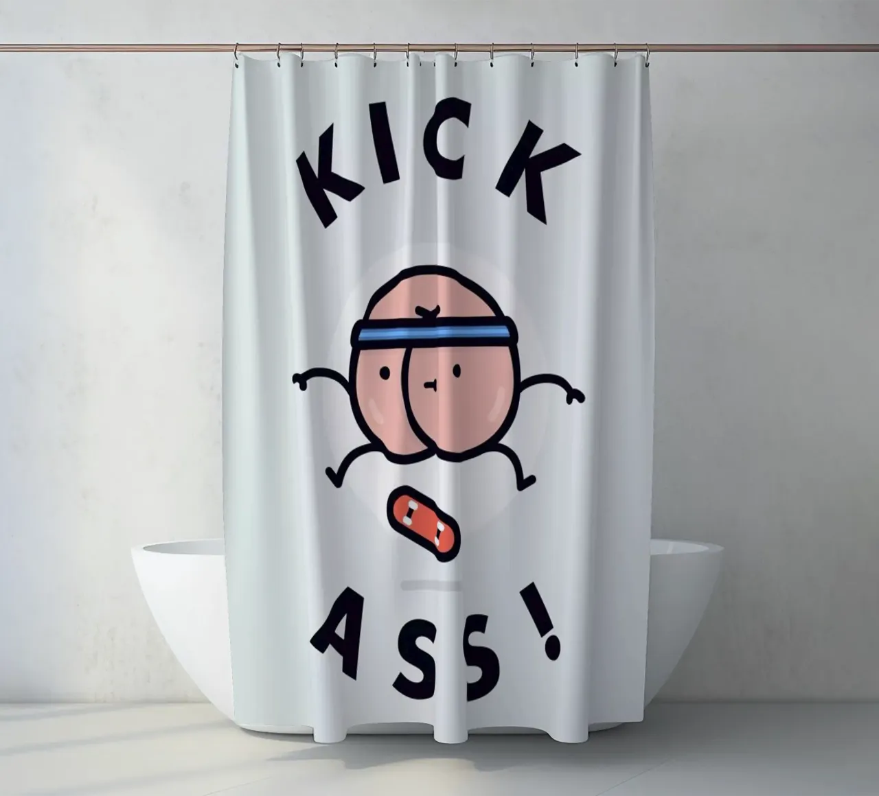 Kick Ass Duschvorhang von Jaco Haasbroek