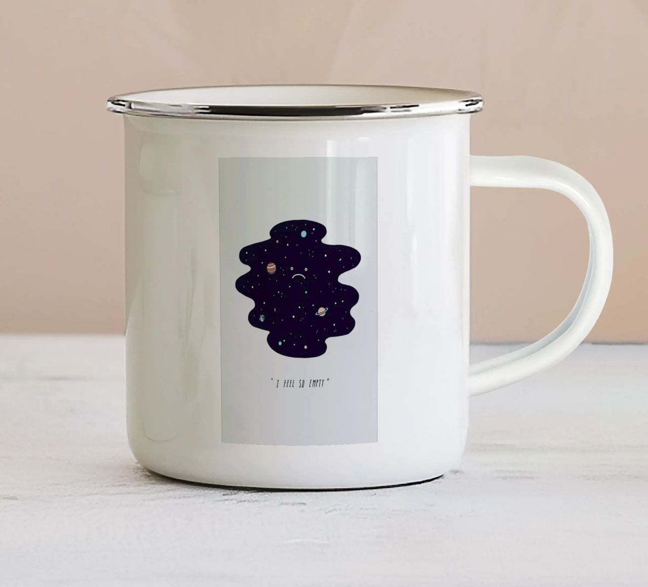 Negative Space tazza in smalto da Jaco Haasbroek
