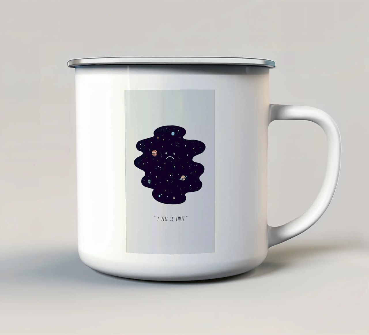 Negative Space tazza in smalto da Jaco Haasbroek