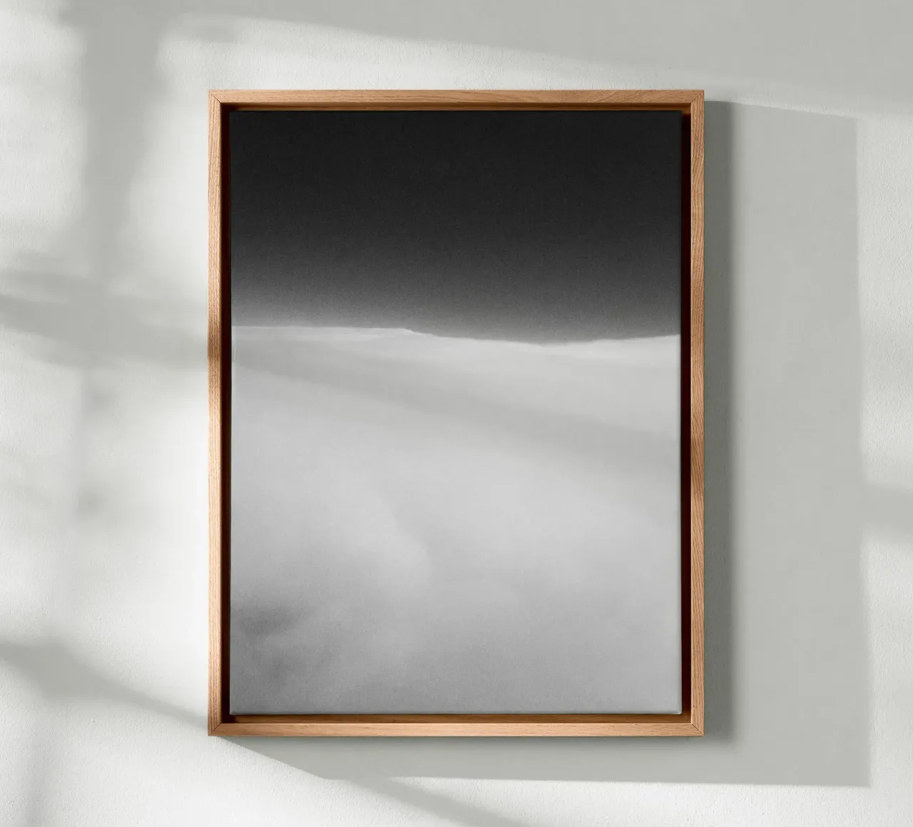 Zuckerwatte - Soft Looking Clouds in front of black sky canvas with Floater frame by Lisa Jureczko Arts Illustration