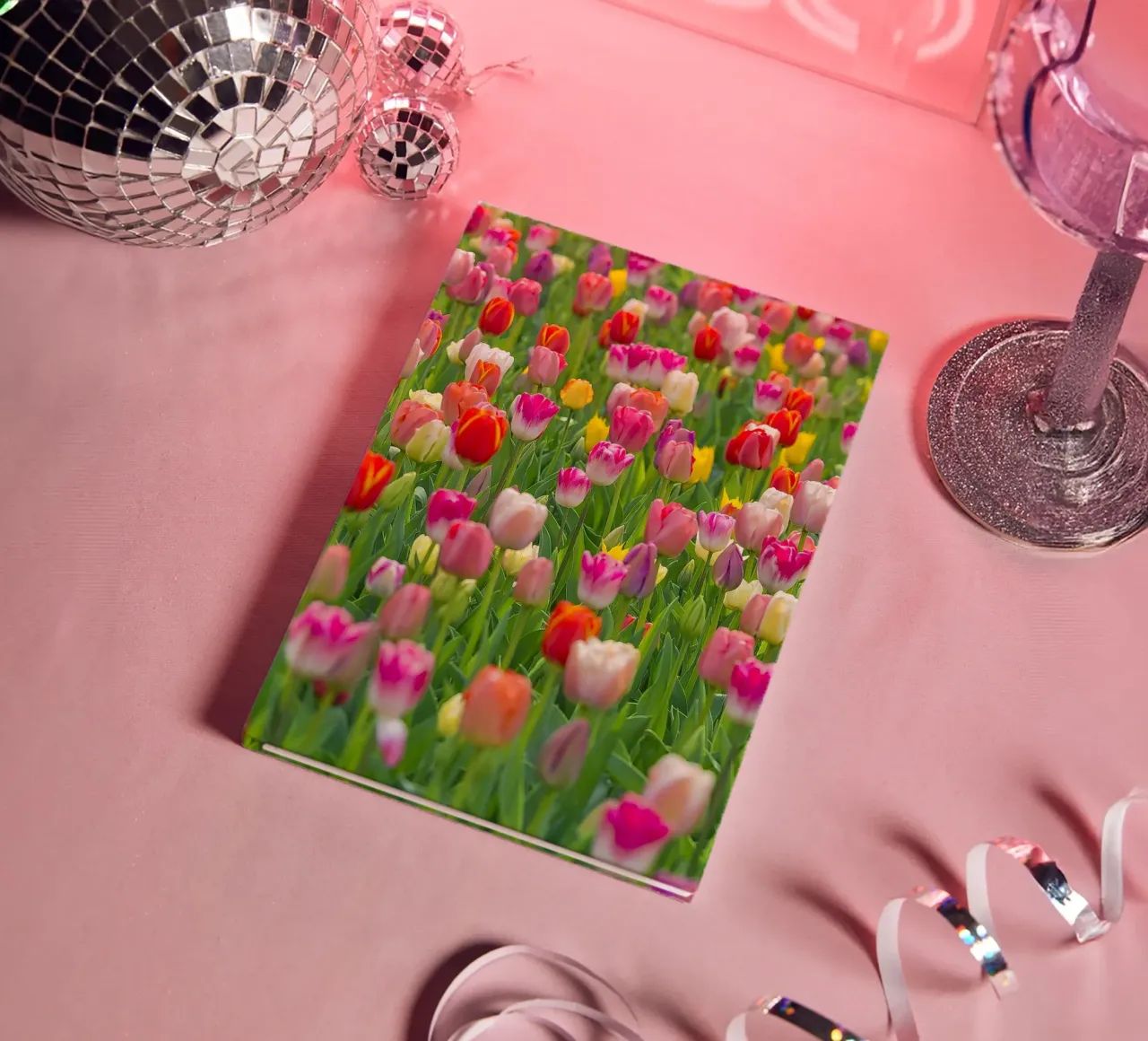 A Symphony of Color: Mixed Tulips in Bloom notebook by Curious Collections by Marielle Leenders