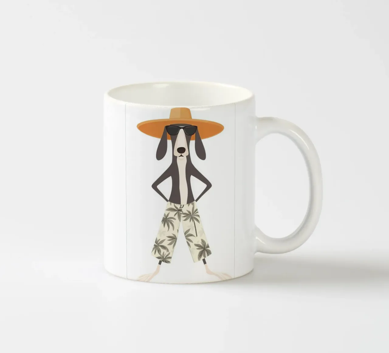 The Elegant Dog on Holiday ceramic mug by So Cute Land - Affiches et posters