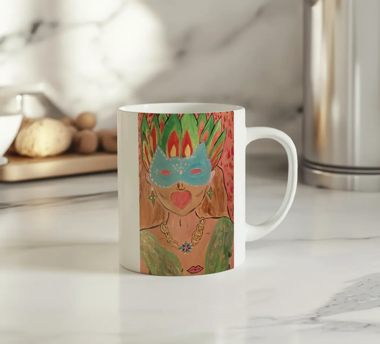 Carnaval rose tazza in ceramica da Aliciavgz
