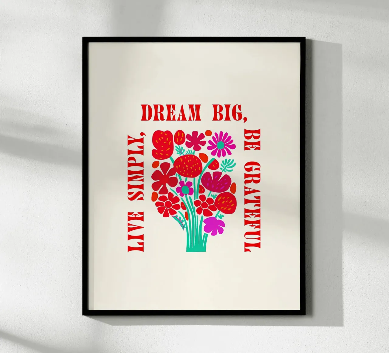 Groß träumen, dankbar sein, einfach leben Hahnemühle von inspirational quote