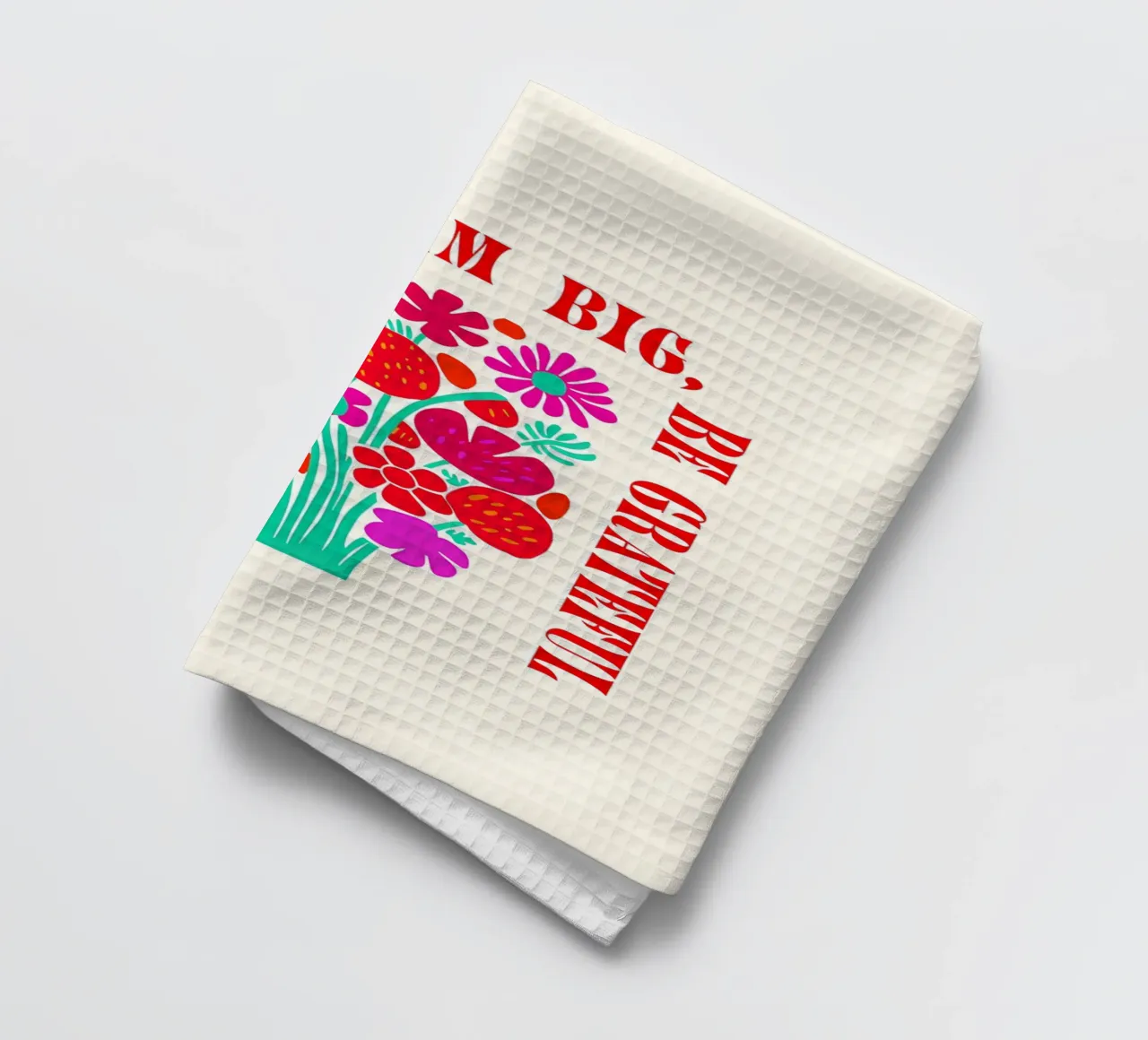 Sognare in grande, essere grati, vivere semplicemente canovaccio da cucina da inspirational quote