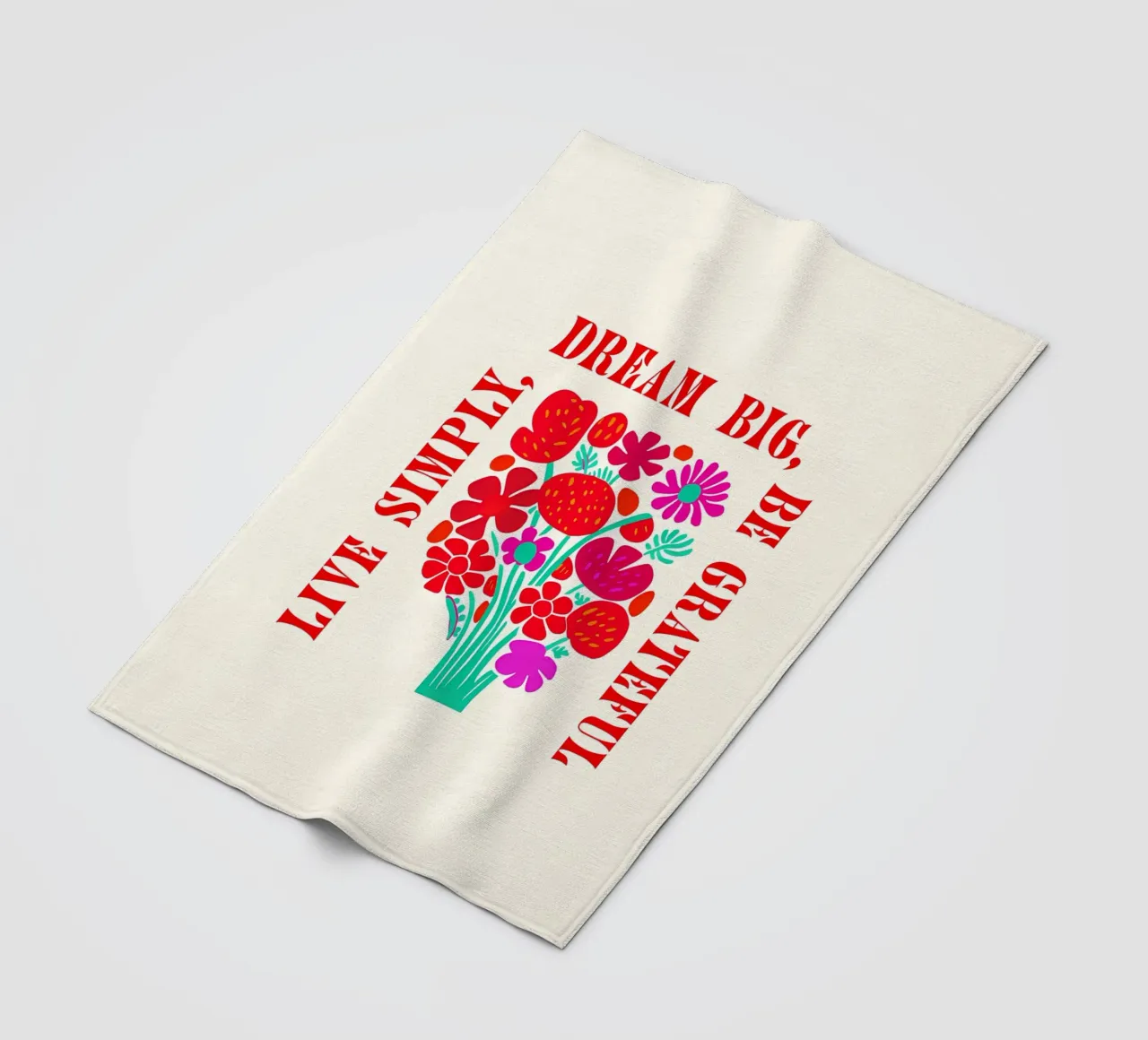 Sognare in grande, essere grati, vivere semplicemente coperta in pile da inspirational quote