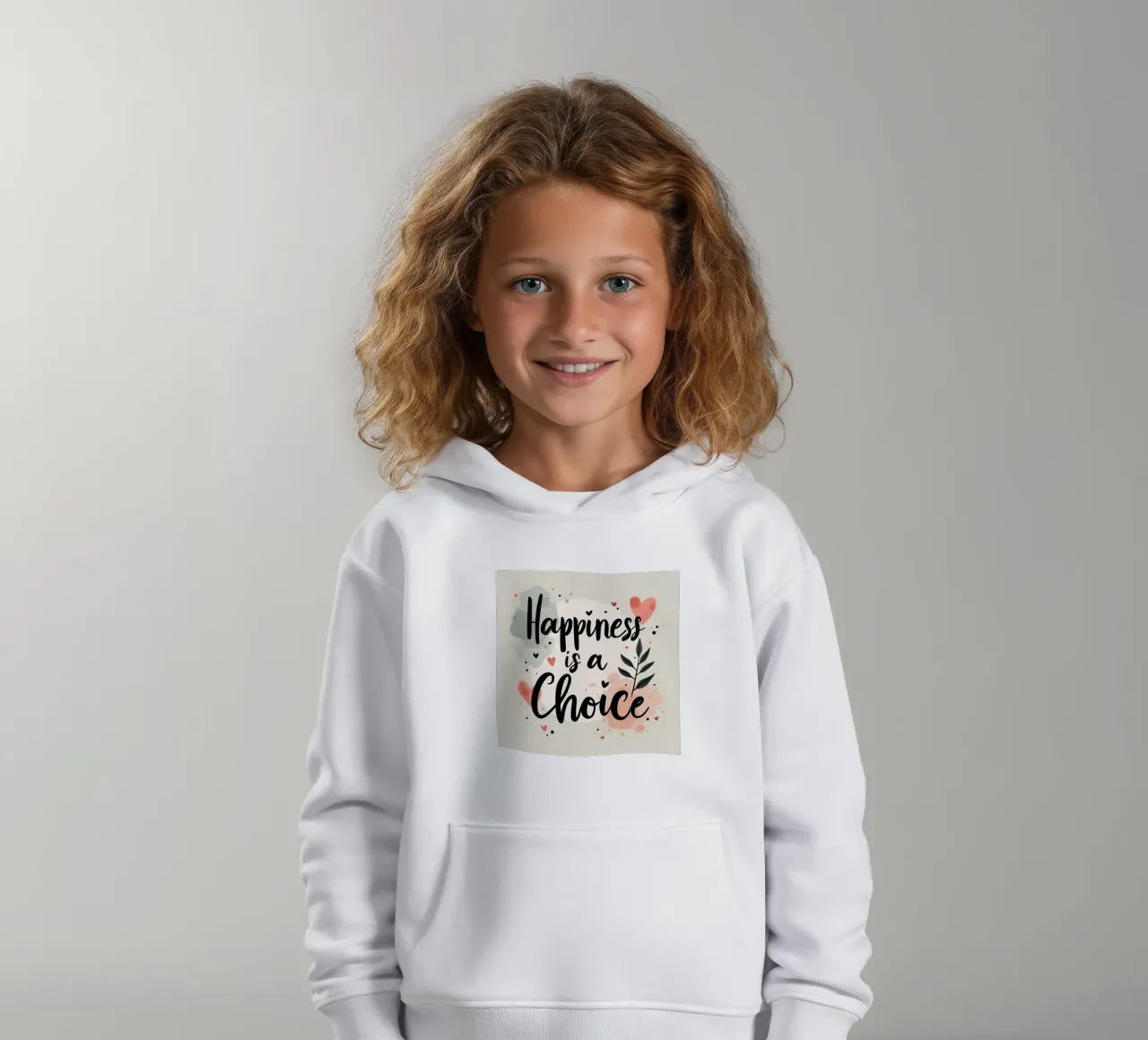 La felicità è una scelta felpa bambino con cappuccio da inspirational quote