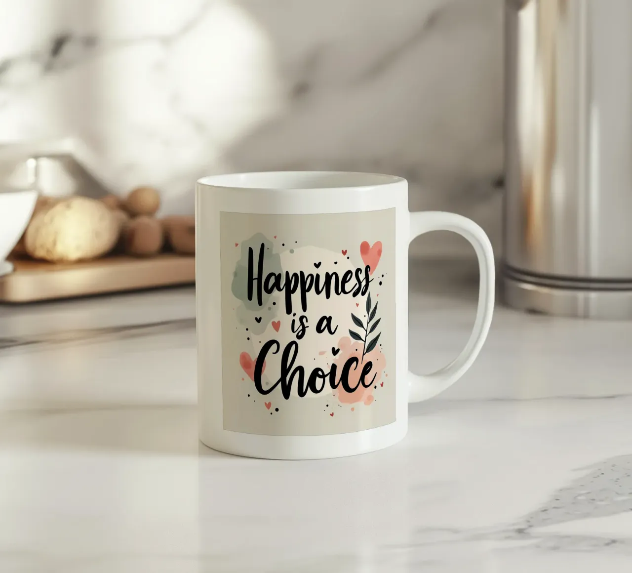 La felicità è una scelta tazza in ceramica da inspirational quote