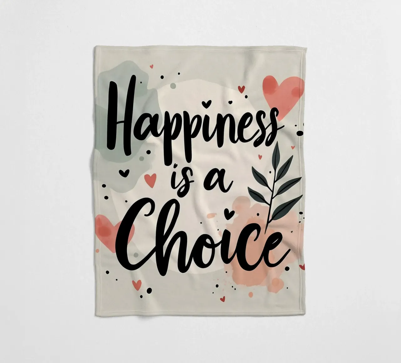 La felicità è una scelta coperta in pile da inspirational quote