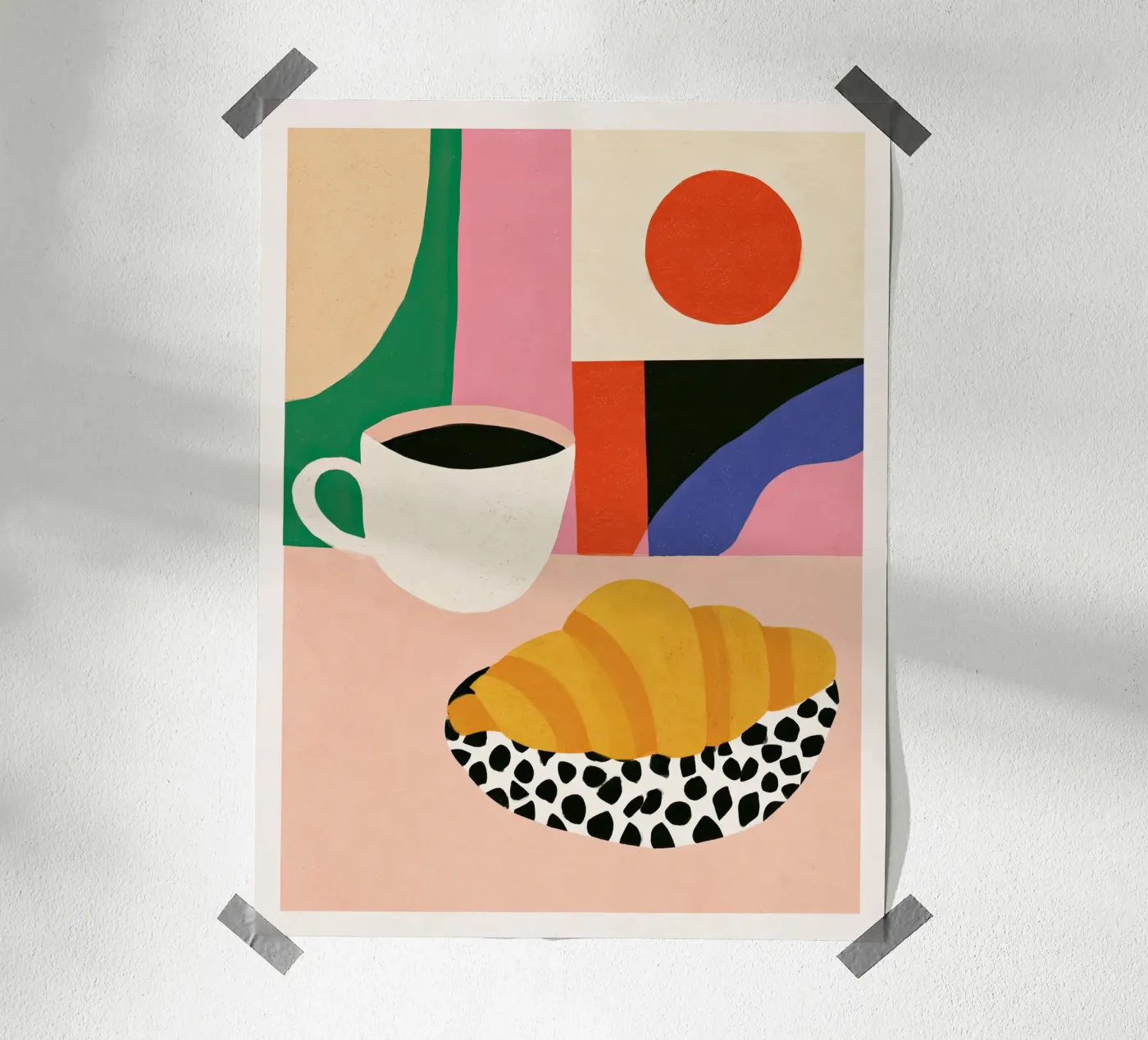 Caffè e croissant poster da Gaite