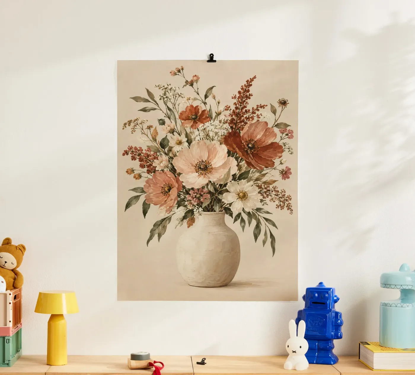 Blumenvase poster van Linsi