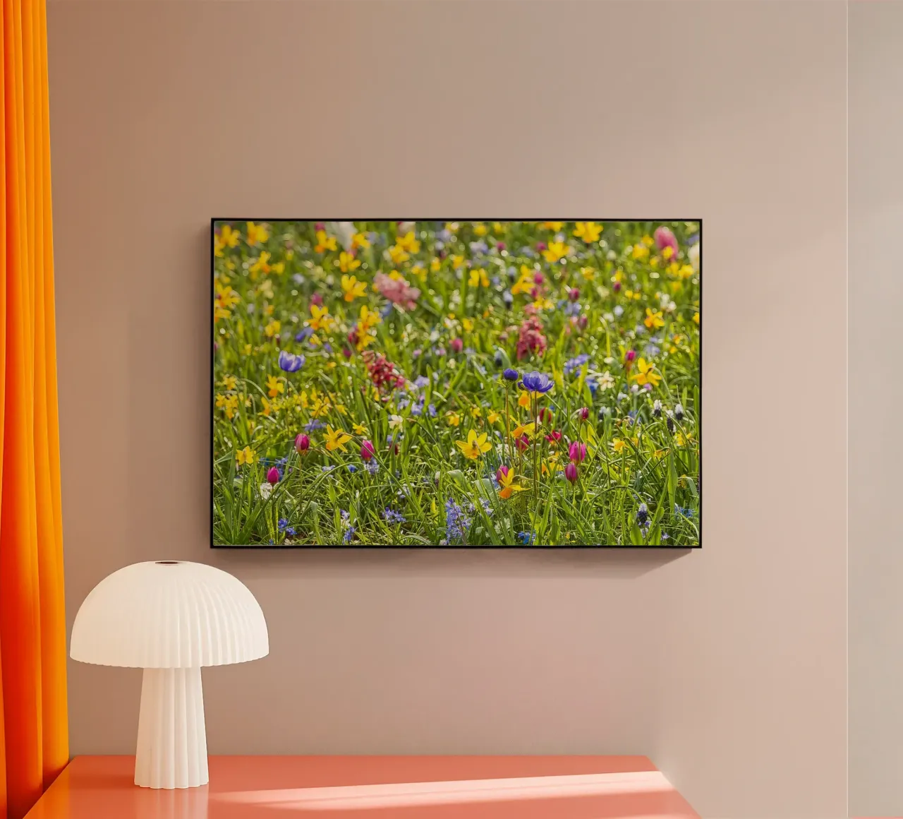 A Symphony of Color: Field of Mixed Flowers plexiglass da Curious Collections by Marielle Leenders