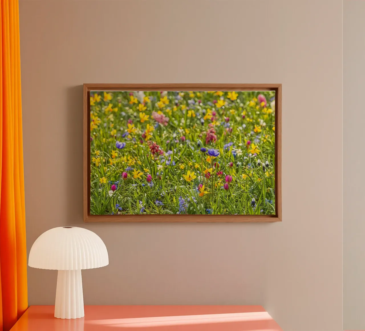 A Symphony of Color: Field of Mixed Flowers tela da Curious Collections by Marielle Leenders