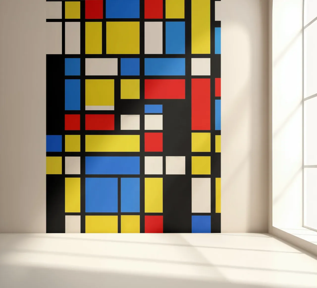 Mondrian Style Pattern fotobehang van Autofocus