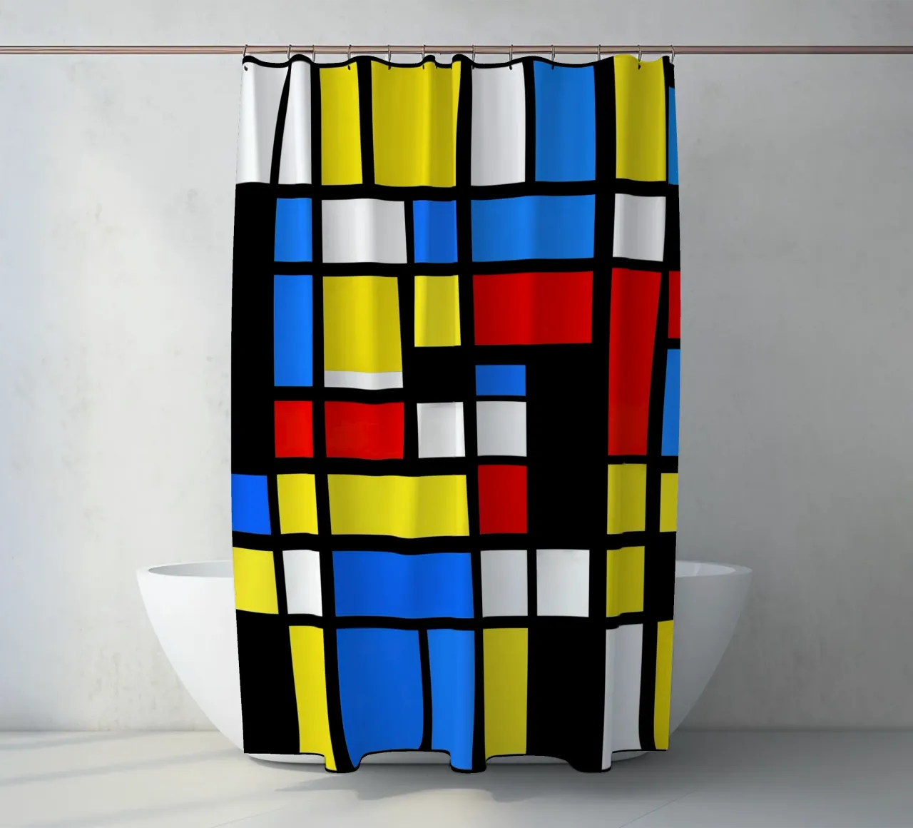 Mondrian Style Pattern tenda da doccia da Autofocus