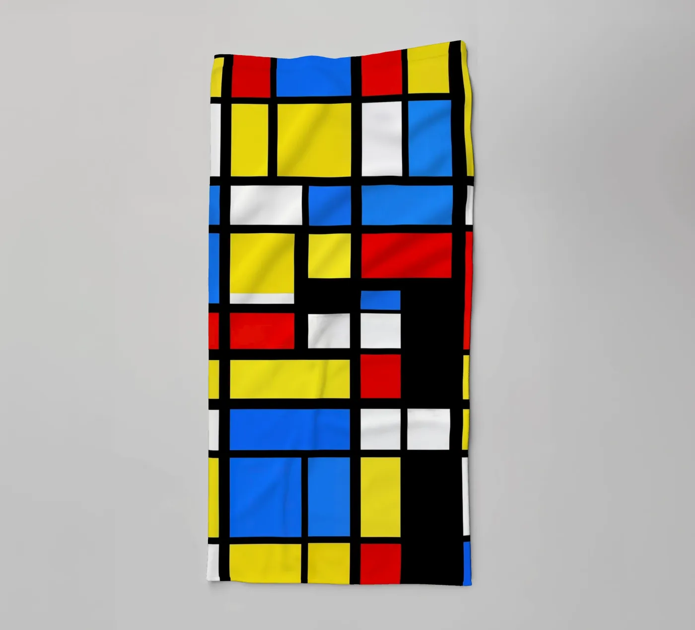 Mondrian Style Pattern badhanddoek van Autofocus