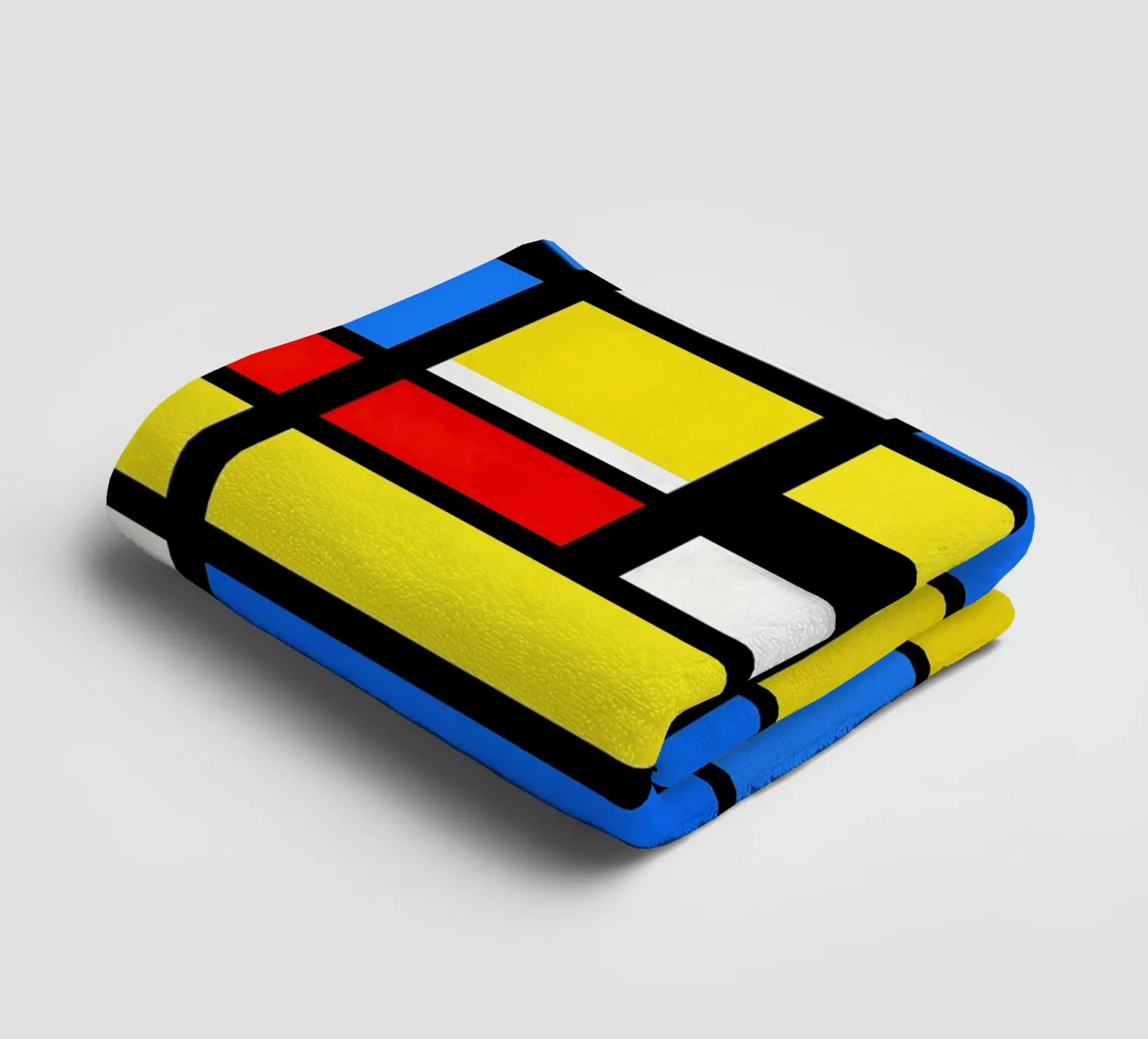 Mondrian Style Pattern badhanddoek van Autofocus