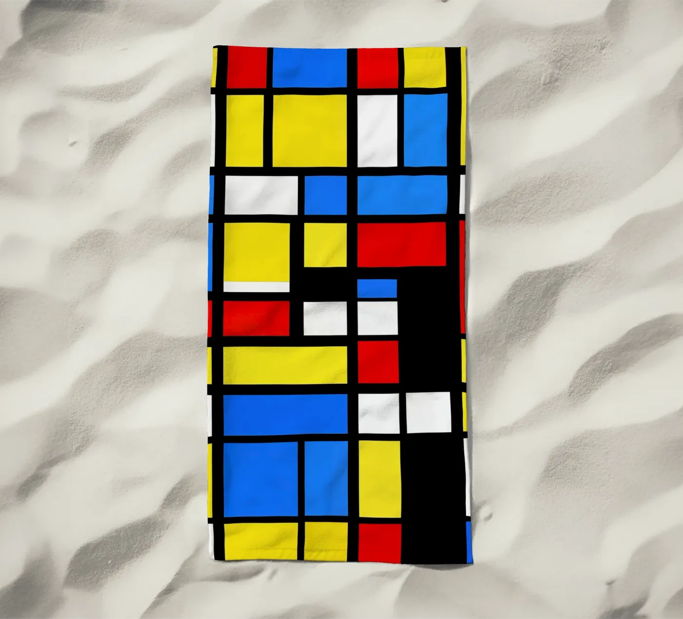 Mondrian Style Pattern serviette de plage de Autofocus