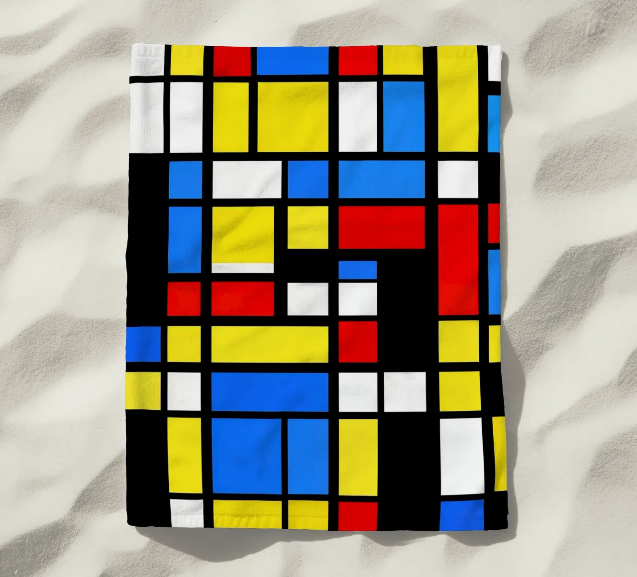 Mondrian Style Pattern telo mare da Autofocus