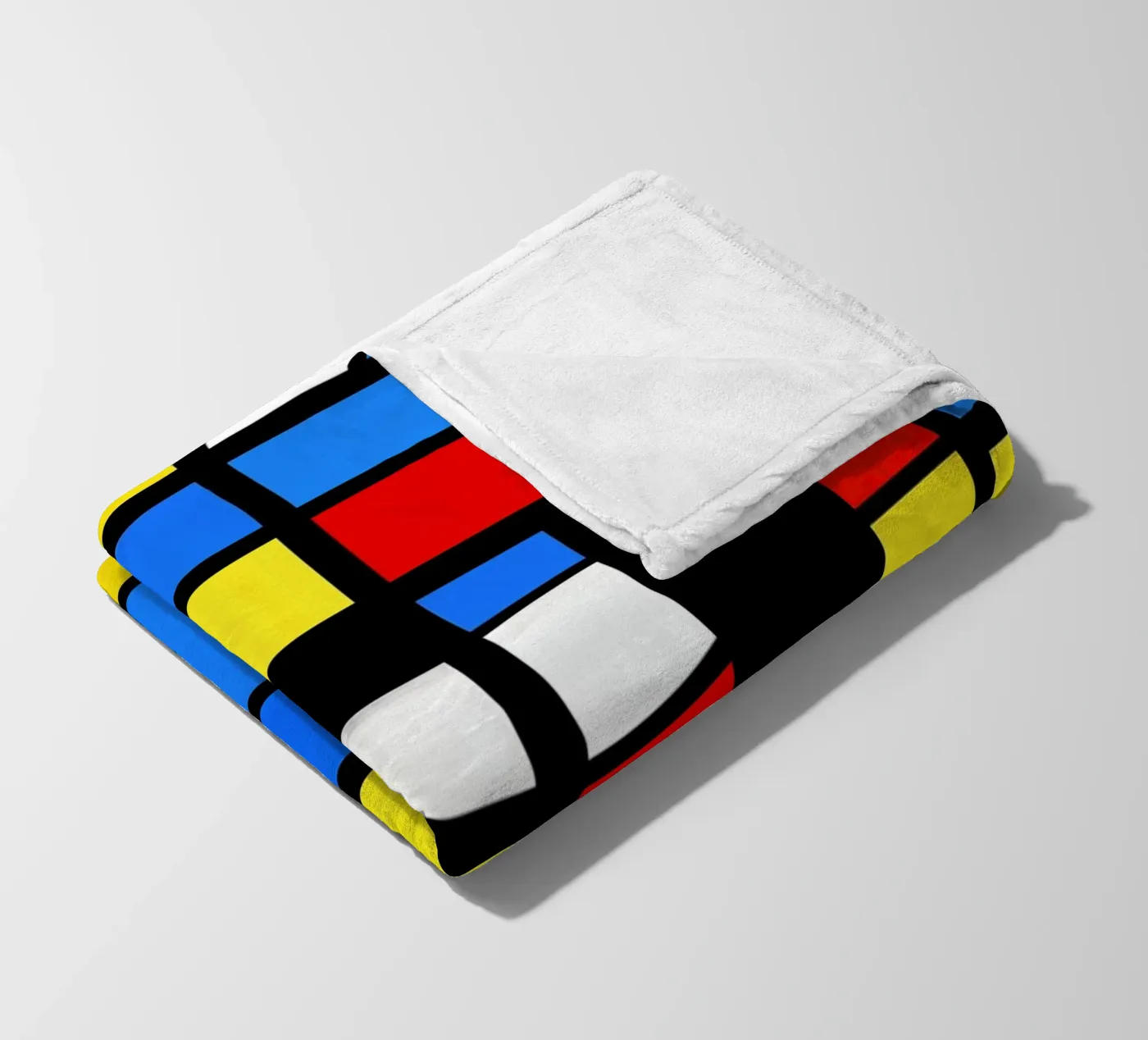 Mondrian Style Pattern fleecedeken van Autofocus