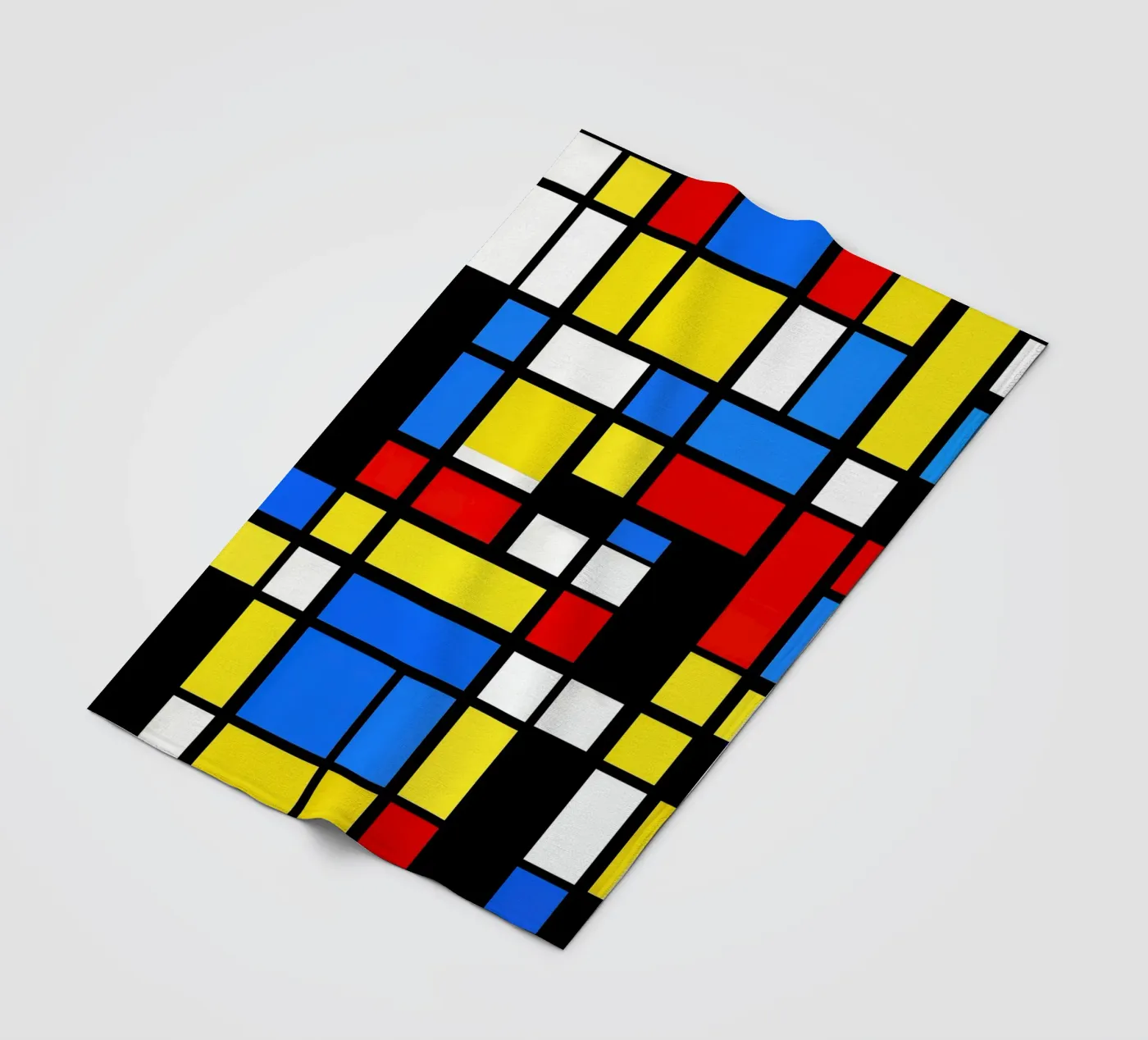 Mondrian Style Pattern fleecedeken van Autofocus