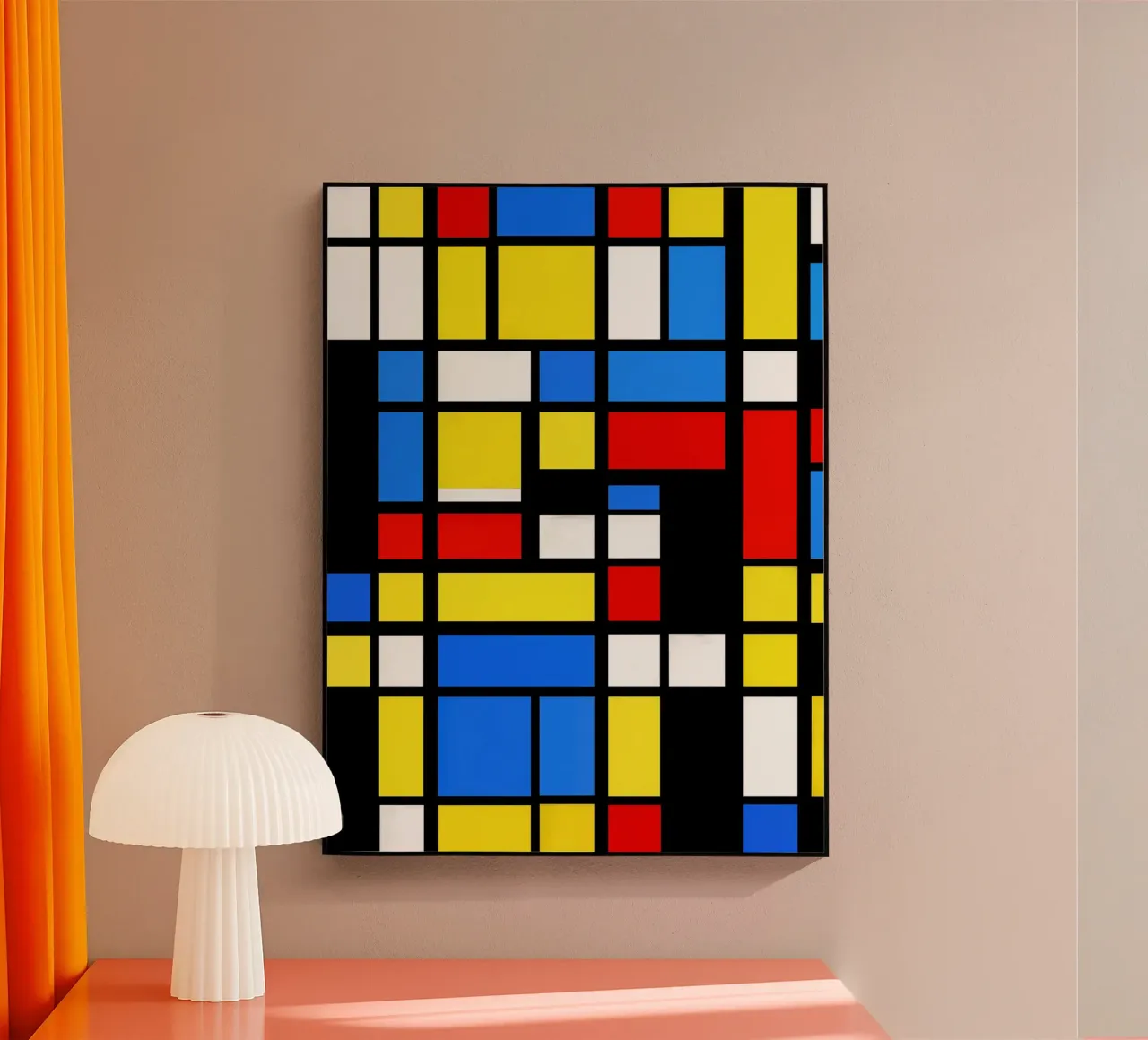 Mondrian Style Pattern acryl van Autofocus