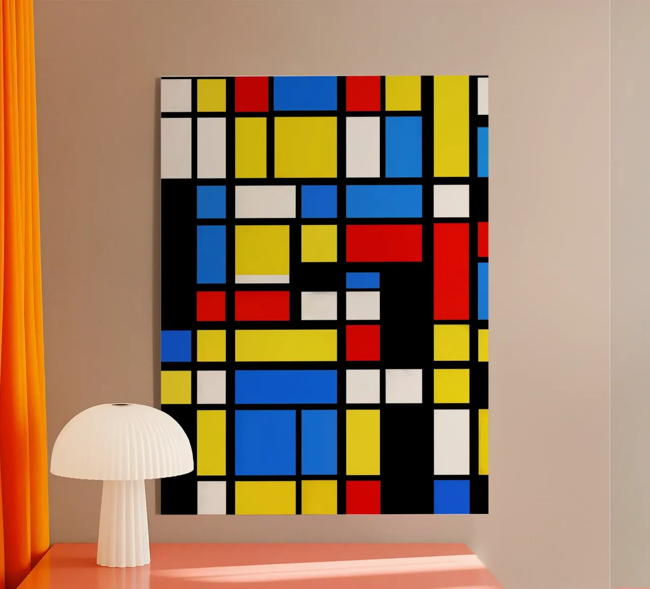 Mondrian Style Pattern acryl van Autofocus