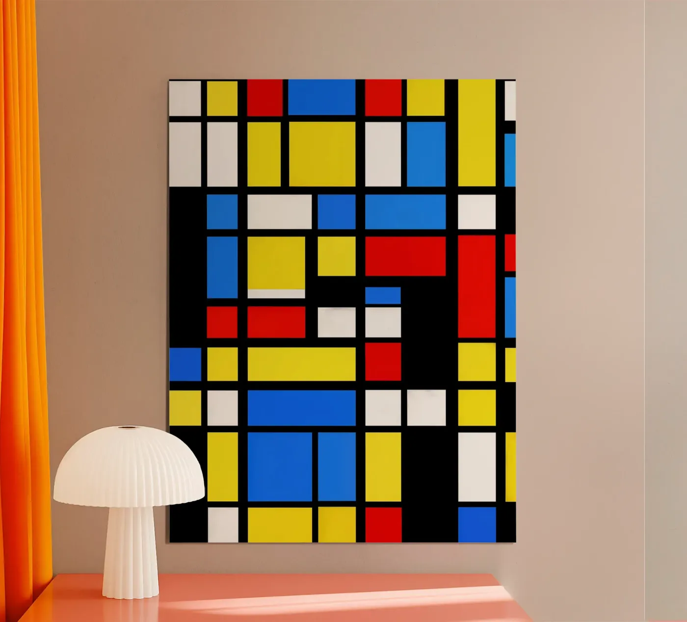 Mondrian Style Pattern poster van Autofocus