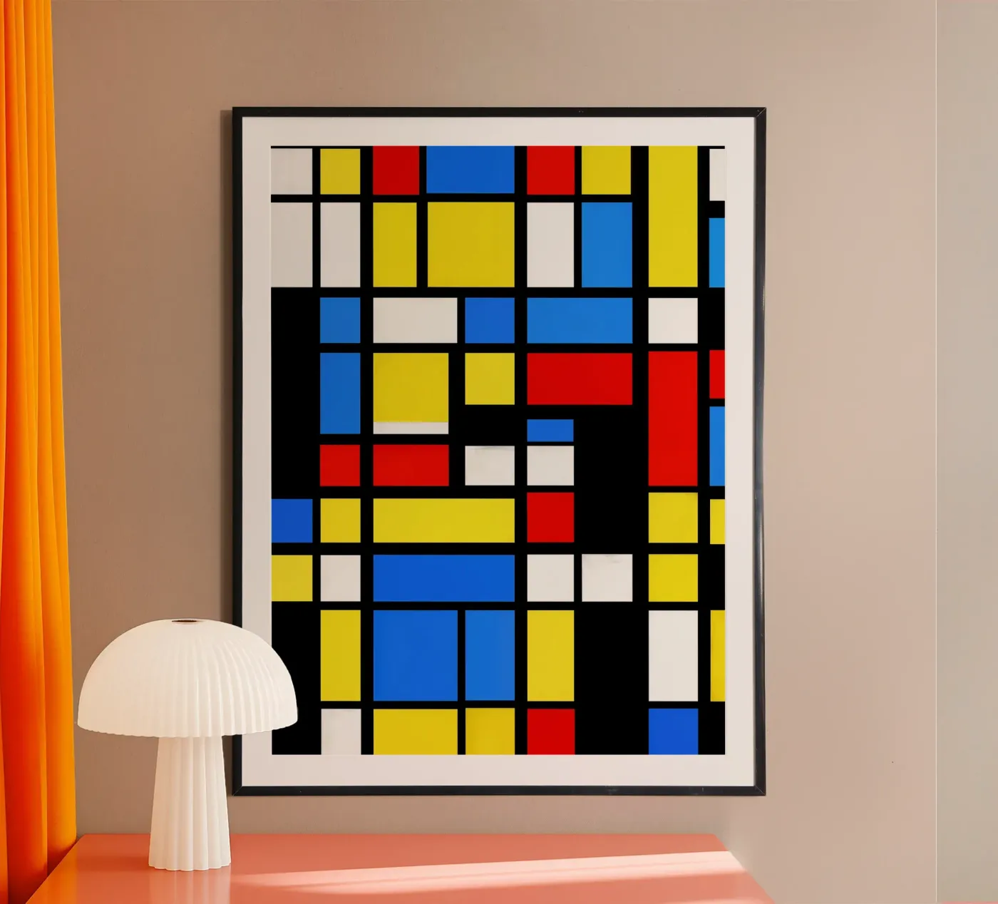 Mondrian Style Pattern poster van Autofocus
