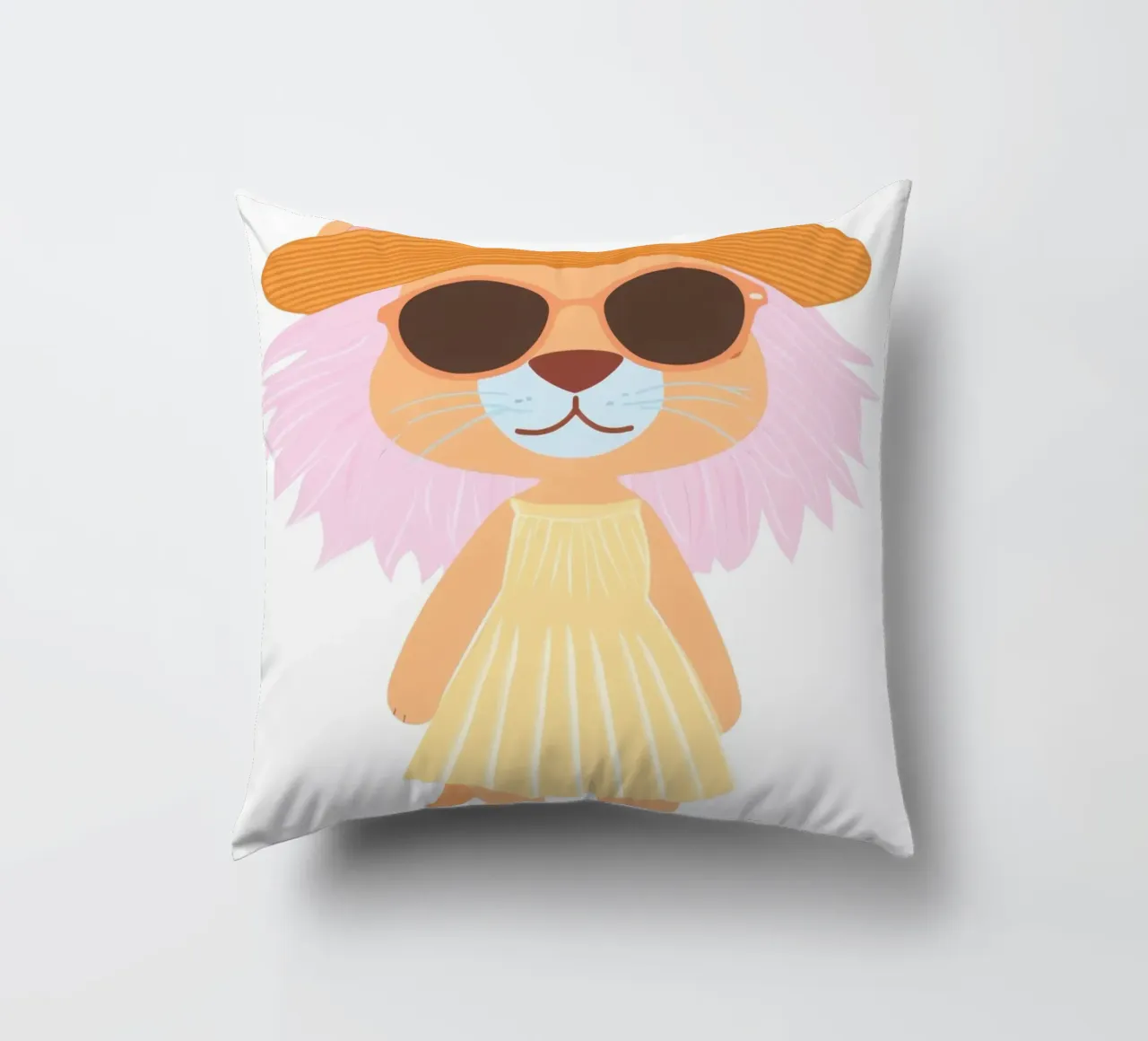The Elegant Lioness in Summer decorative cushion by So Cute Land - Affiches et posters
