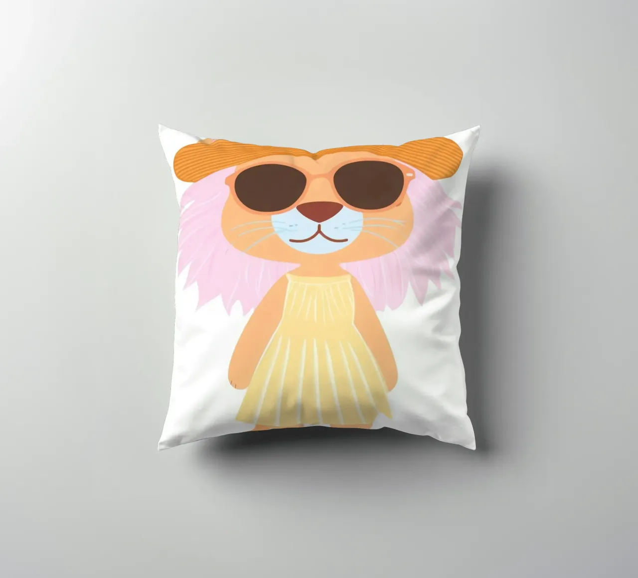 The Elegant Lioness in Summer decorative cushion by So Cute Land - Affiches et posters