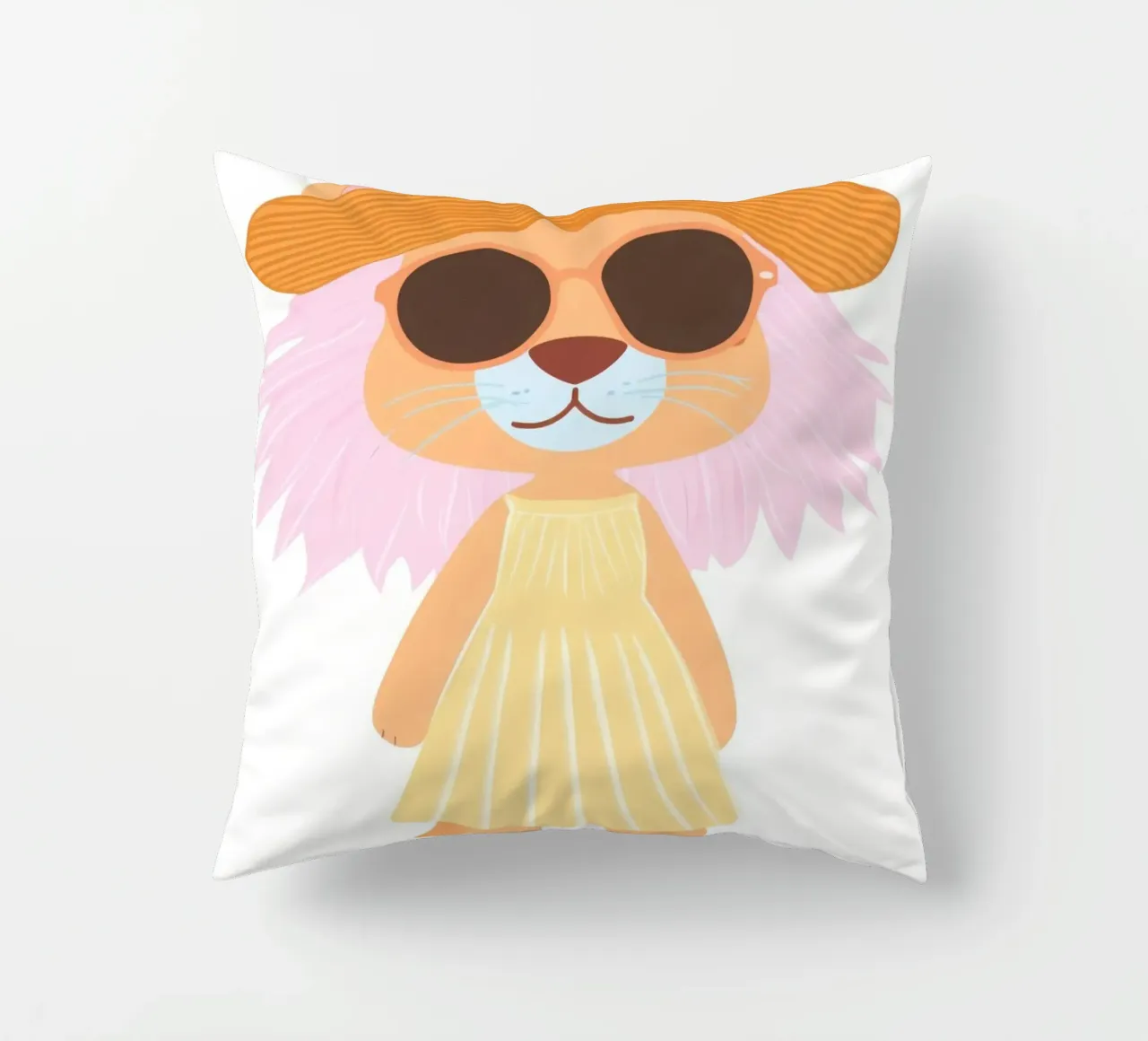 The Elegant Lioness in Summer decorative cushion by So Cute Land - Affiches et posters