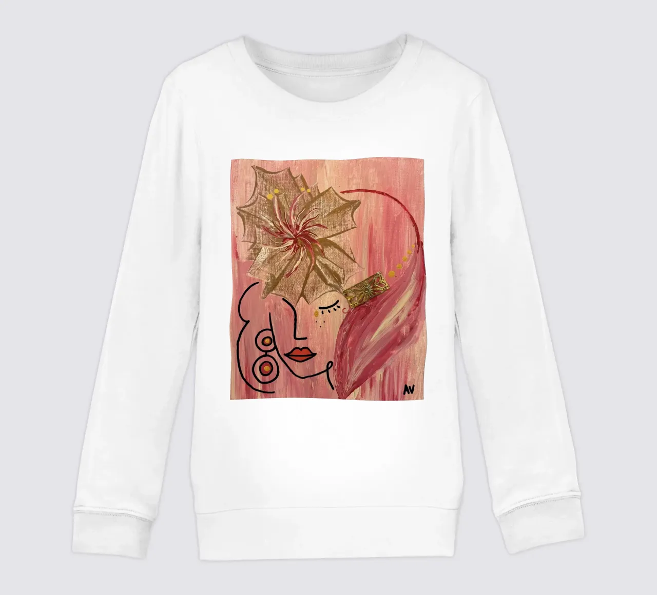 Guerrière rose kids sweatshirt by Aliciavgz