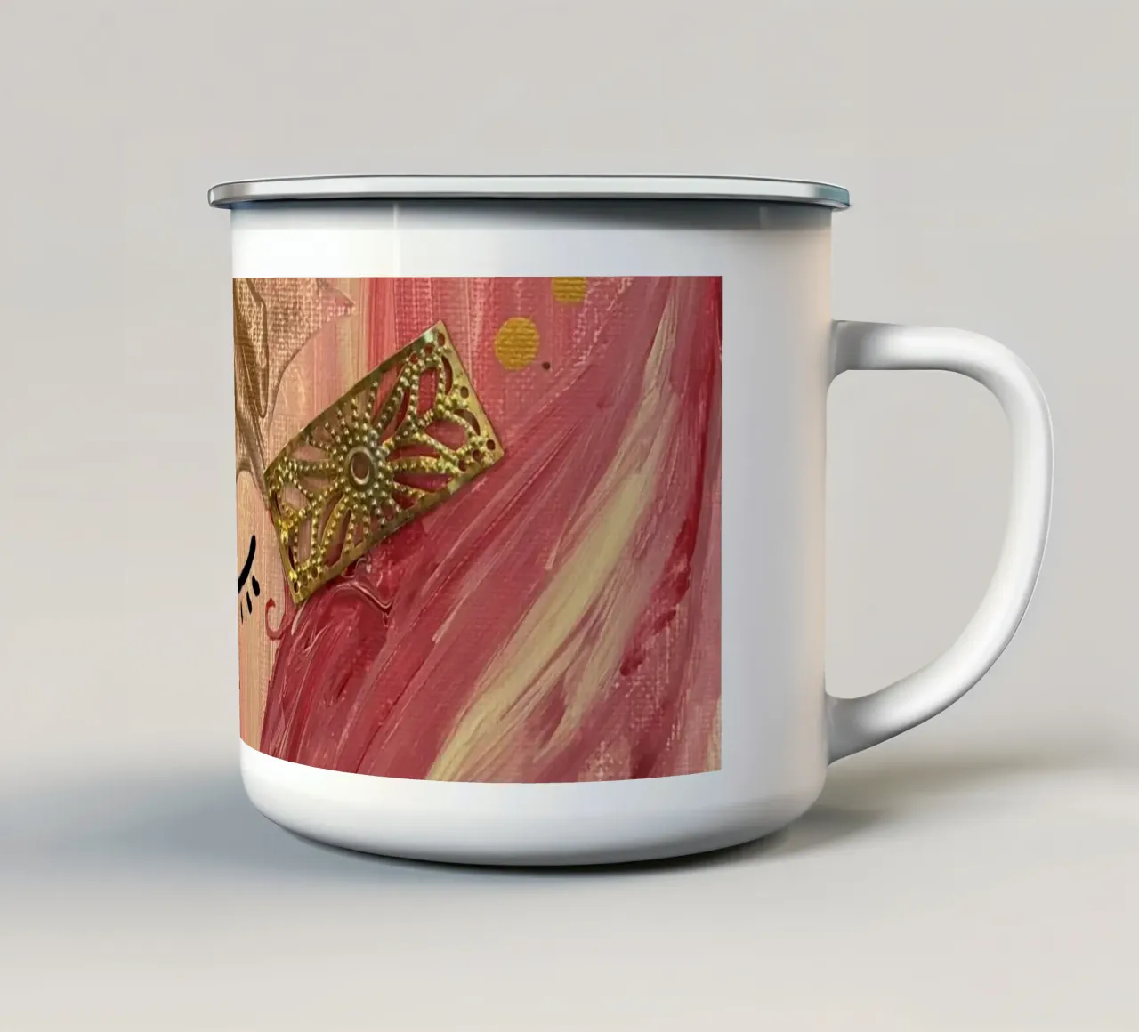 Guerrière rose tazza in smalto da Aliciavgz