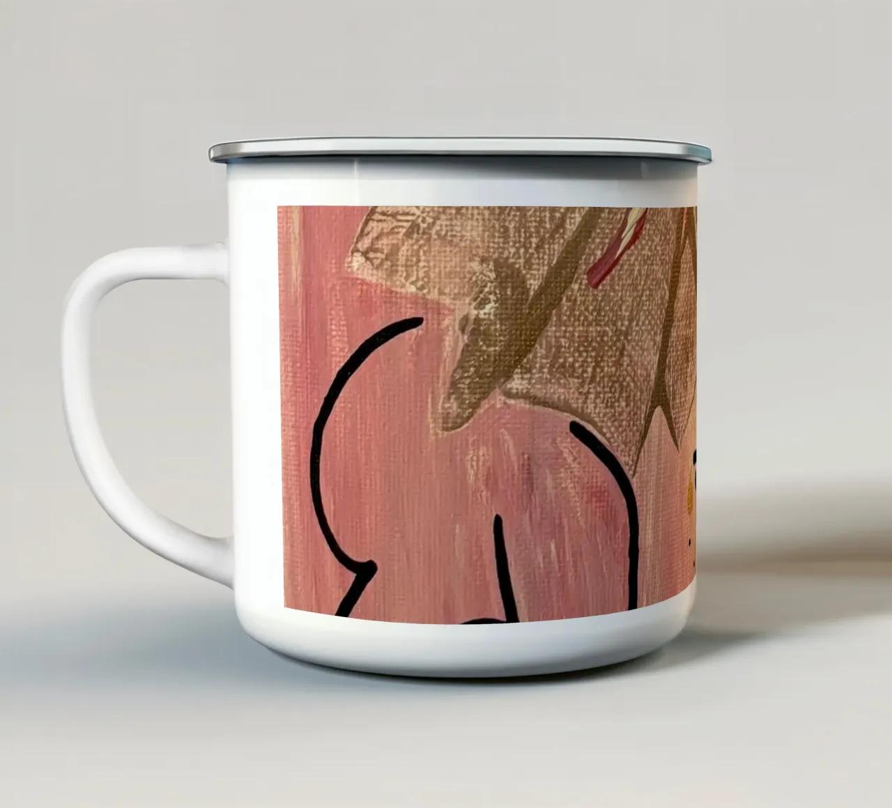 Guerrière rose tazza in smalto da Aliciavgz