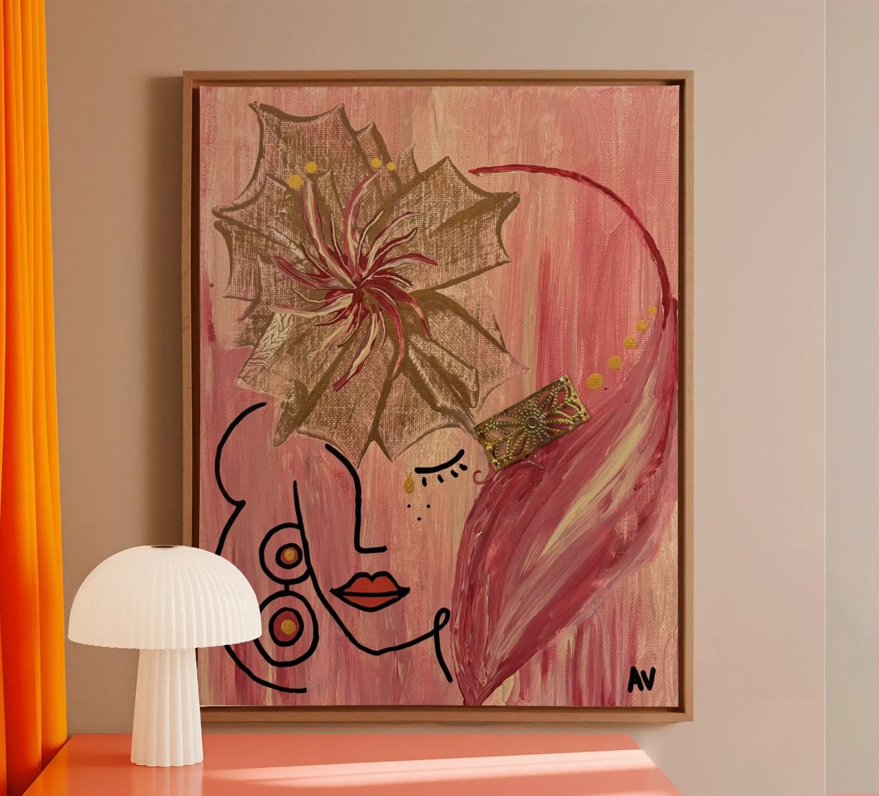 Guerrière rose Leinwand von Aliciavgz