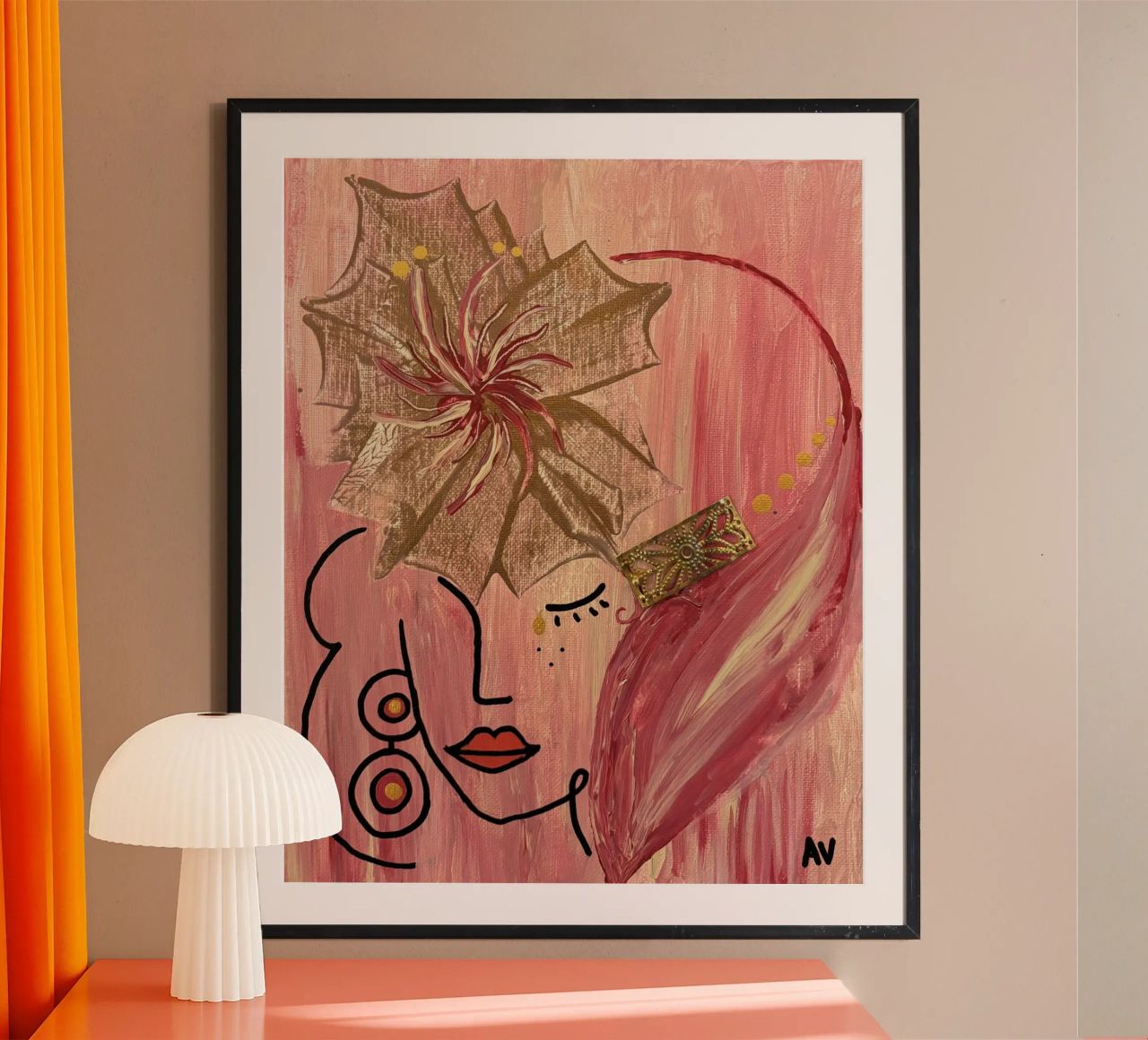 Guerrière rose Poster von Aliciavgz