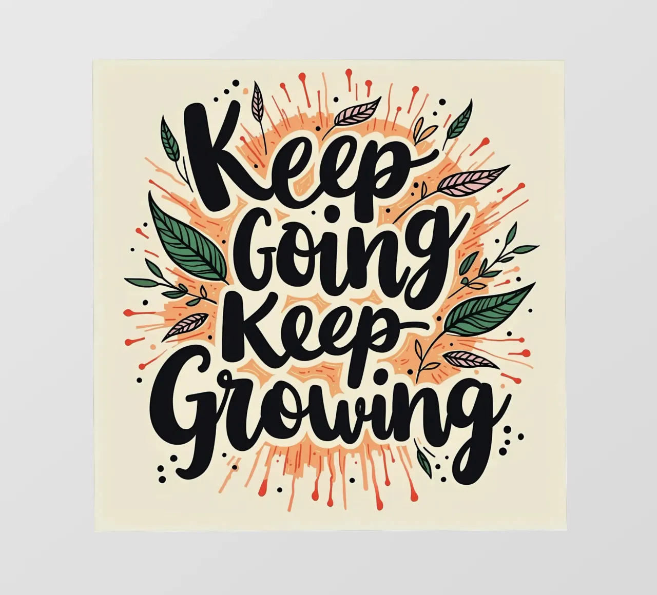 Continuare ad andare avanti, continuare a crescere pellicola backlit da inspirational quote