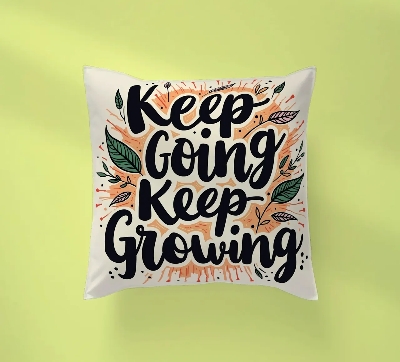 Continuare ad andare avanti, continuare a crescere cuscino da inspirational quote