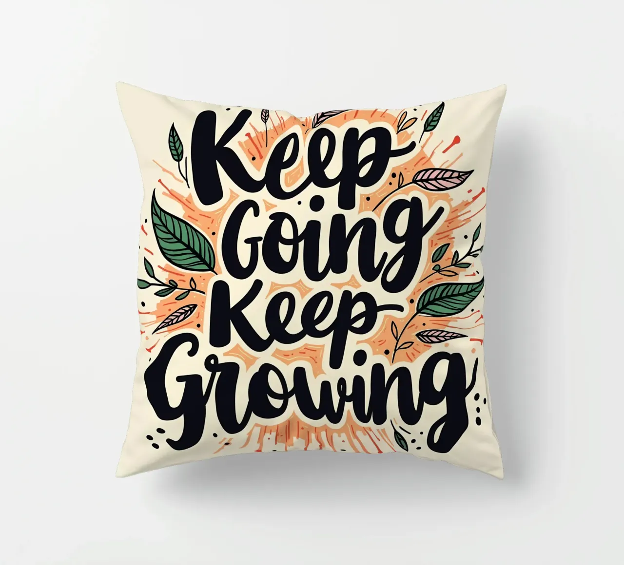 Continuare ad andare avanti, continuare a crescere cuscino da inspirational quote