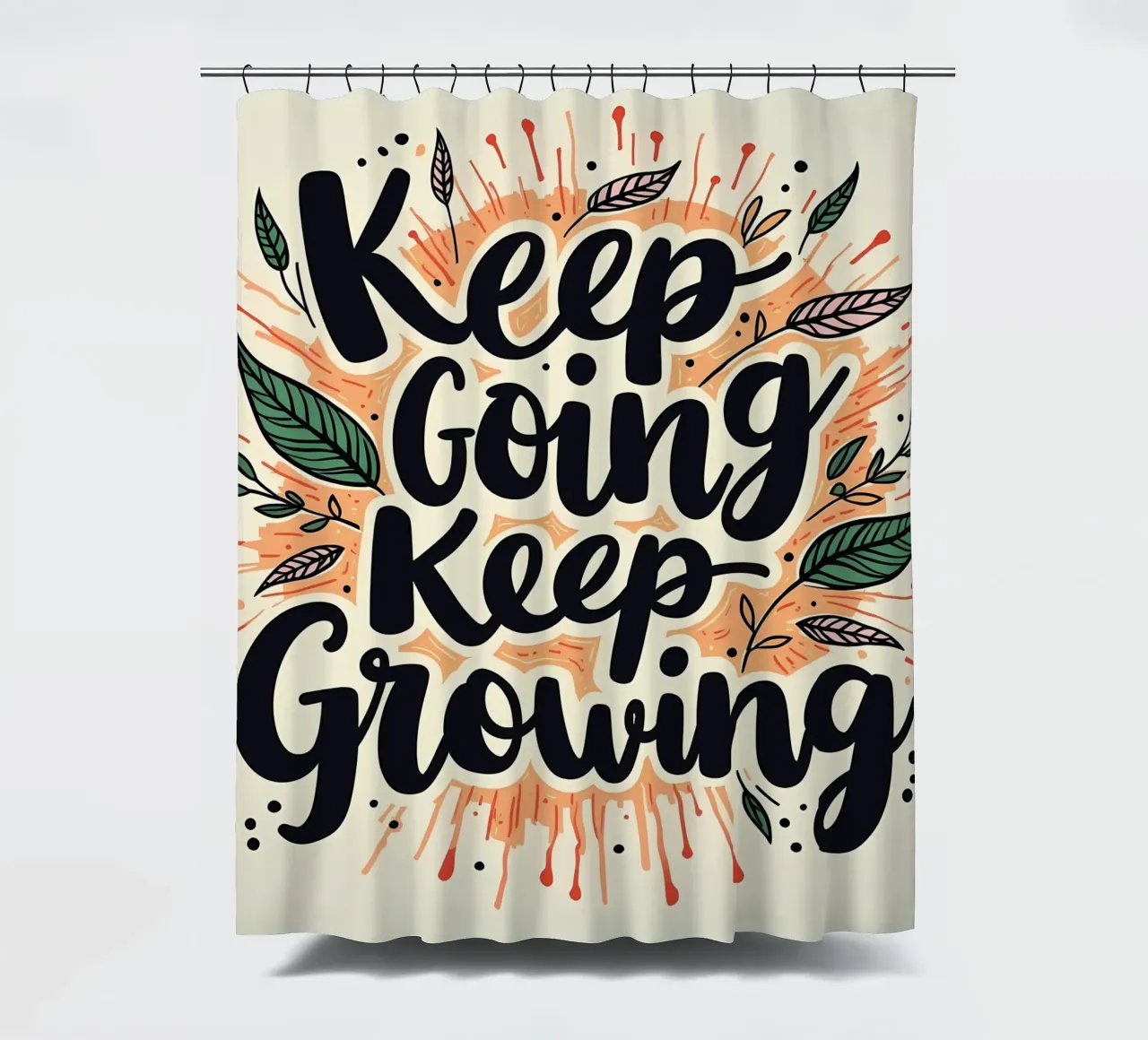 Continuare ad andare avanti, continuare a crescere tenda da doccia da inspirational quote